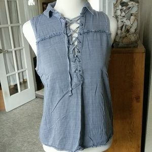 Rock & Republic Lace Up Tank!